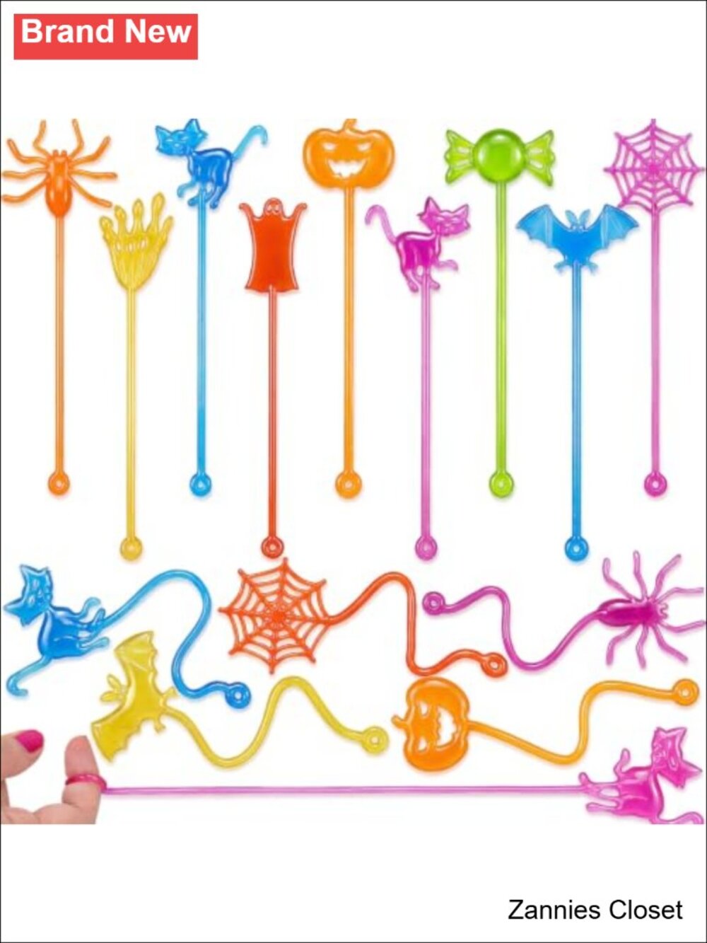 👻 36 Pack Halloween Sticky Hands Toys TPR Stress Relief Party Favors Goodie